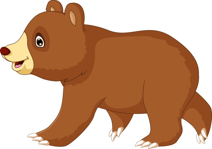Funny bear cartoon Royalty Free Vector Image - VectorStock