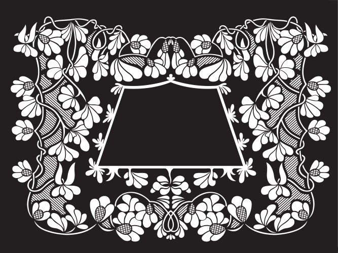 Floral frame Vector Image