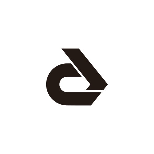 Abstract letter dc geometric triangle arrow logo Vector Image
