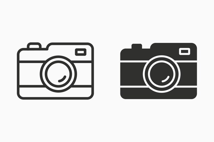 Photo icon for graphic and web design vector image