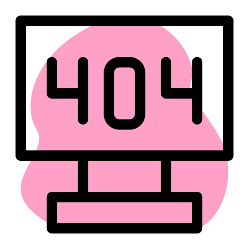 Standardized http status code is 404 error vector image