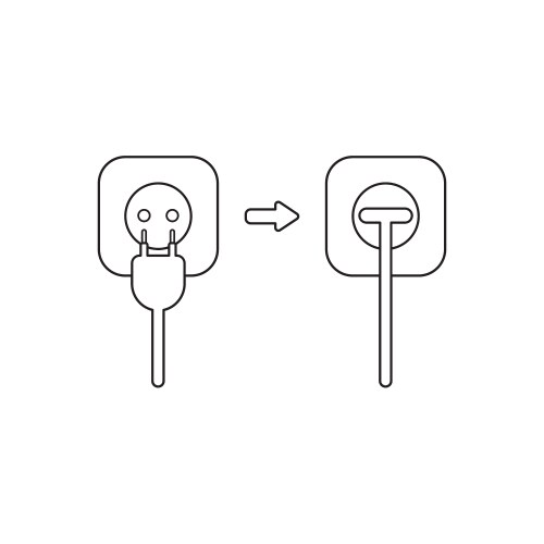 Flat design concept of electrical plug plugged – Royalty-Free Vector ...