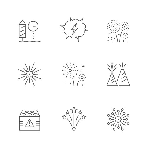 Firework Outline Vector Images (over 15,000)