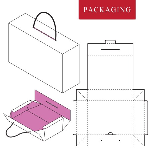 Boxpackage template isolated Royalty Free Vector Image