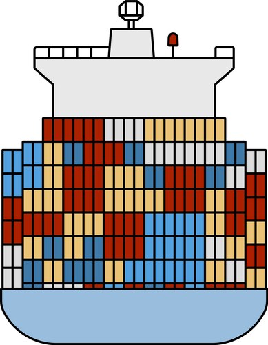 Container ship icon Royalty Free Vector Image - VectorStock