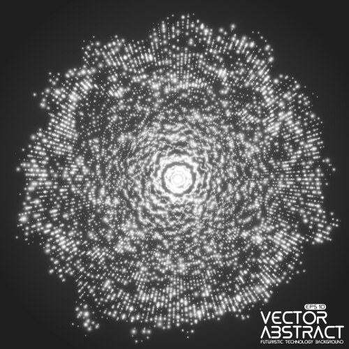 Abstract mesh background point array vector image