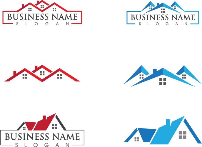Real Estate & Construction Logo Vector Image