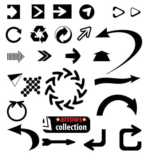 Arrows collection Royalty Free Vector Image - VectorStock