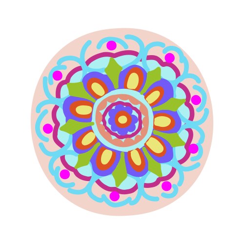 Decorative round element for creating an ornament vector image