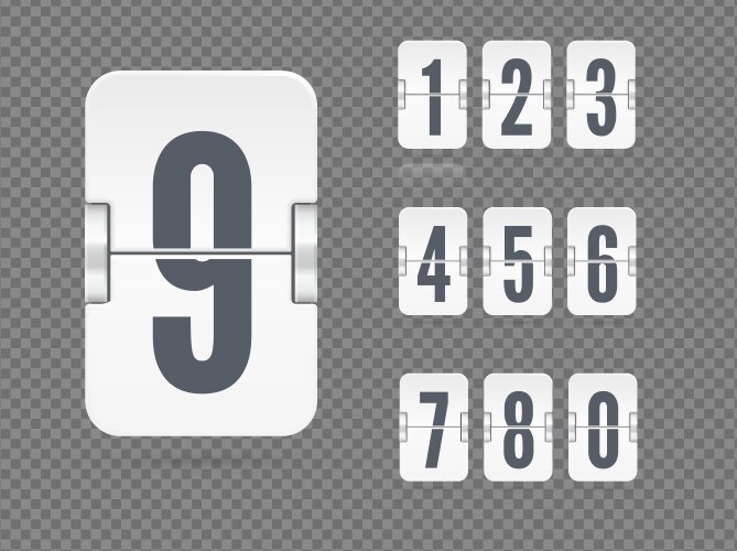 floating flip scoreboard template vector image