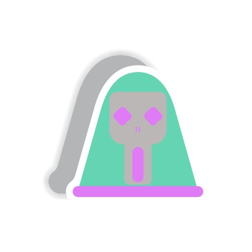 In flat design halloween icon Vector Image