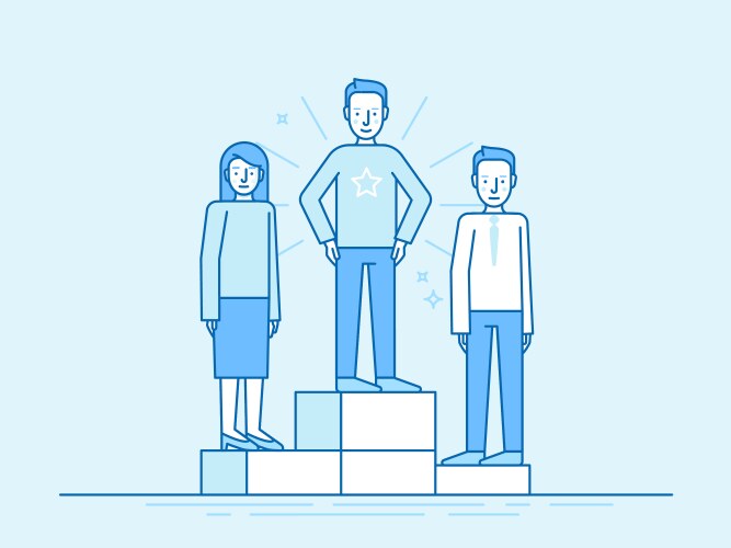 Goal setting concept flat Royalty Free Vector Image