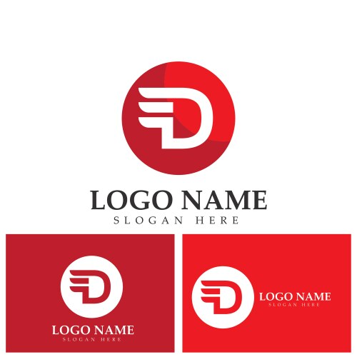 Rd logo company template letter r and d logotype Vector Image