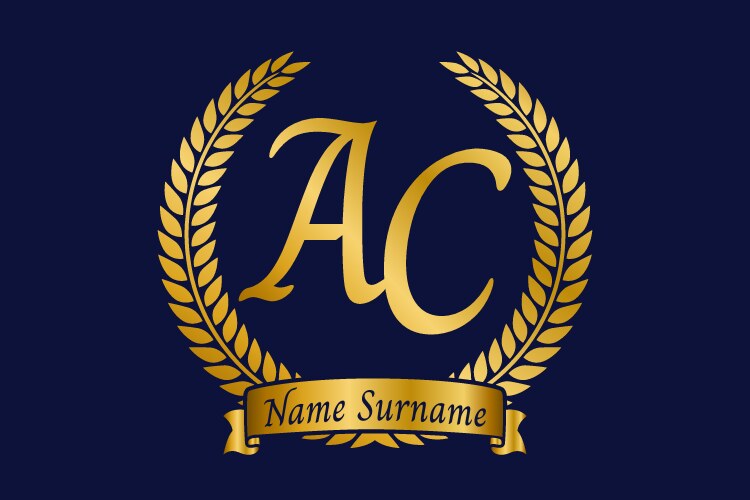 Initial letter c and v cv monogram logo design Vector Image