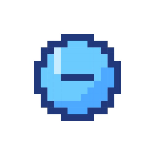 Remove button pixelated rgb color ui icon vector image