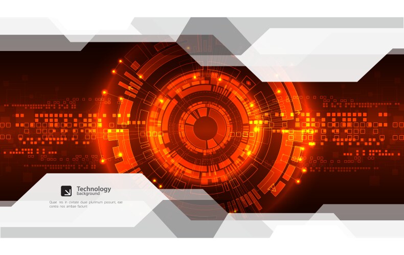 abstract red digital communication technology vector image