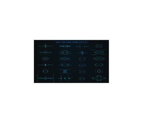 Hud abstract target point user screen elements set vektorbild