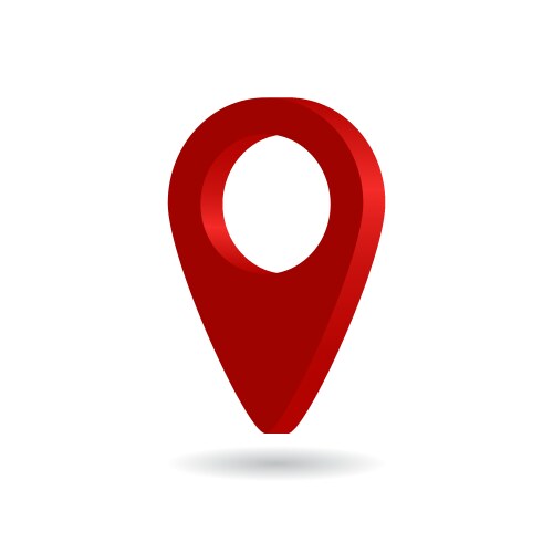 3d pin for map icon location point pointer vector image