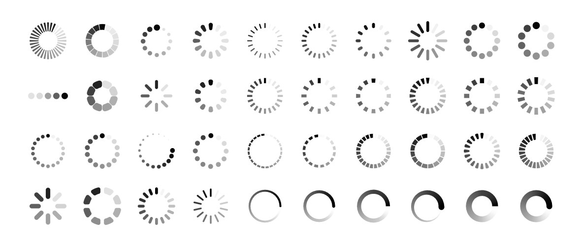 Loading icon set buffer loader or preloader vector image