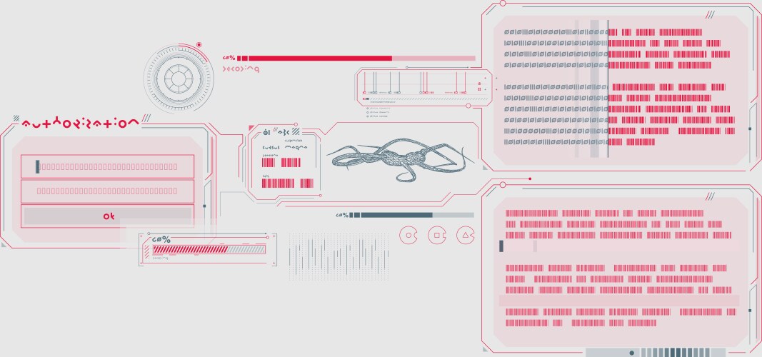 Scientific research data processing interface Vector Image