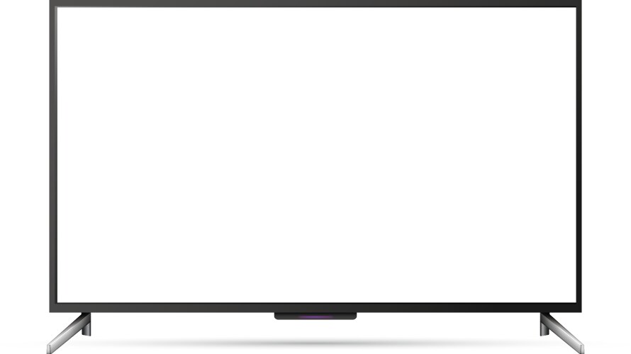 Realistic tv screen smart mockup blank Royalty Free Vector