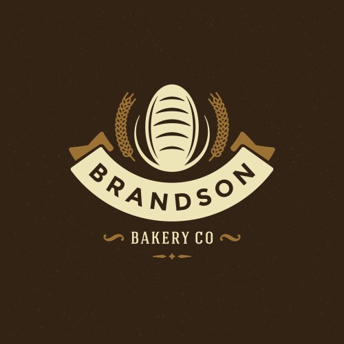 Bakery badge or label retro Royalty Free Vector Image