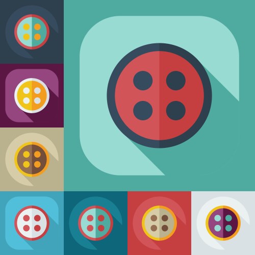 Flat modern design with shadow icons button vector image