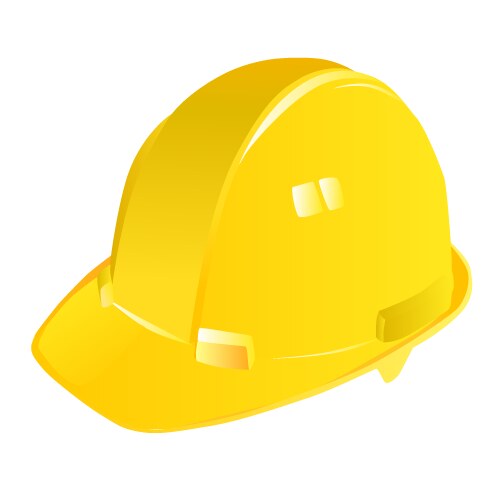 Yellow safety hard hat Royalty Free Vector Image