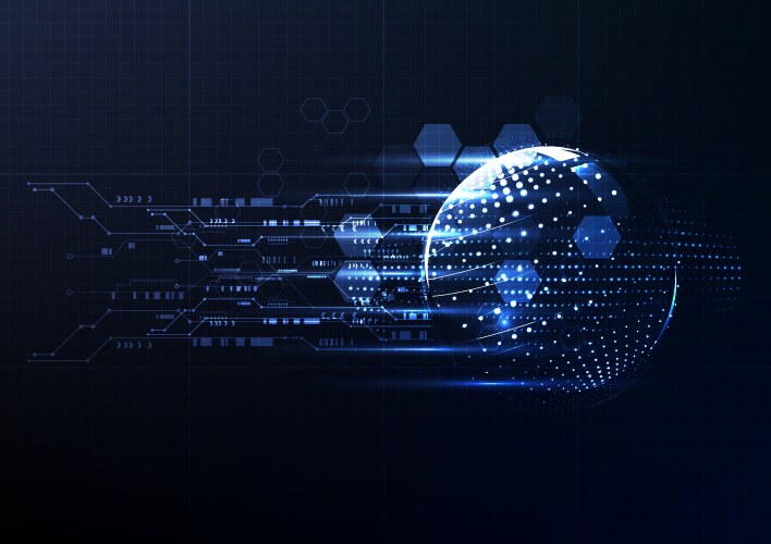 Technological interface access global platform vector image
