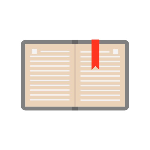 Open notepad for writing with sheets in a ruler vector image