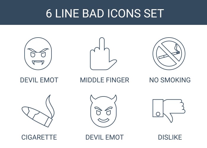 13 bad icons (36788924) – Free Vector | VectorStock