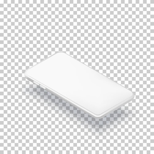 Smartphone Mockup - White Plastic Phone Vector Image