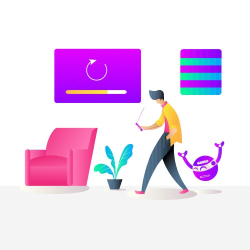 Loading for project download Royalty Free Vector Image