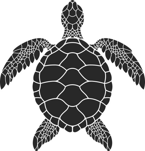 Vector Shape Turtle Sea turtle Royalty Free Vector Image - VectorStock