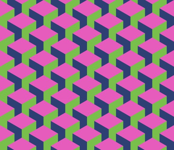 Seamless 3d geometrical pattern of cube columns vector image
