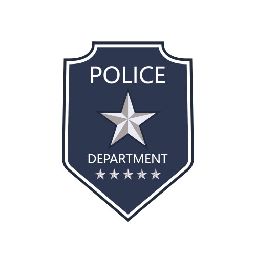 police badge shield cop department vector image