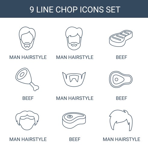 Chop icons (36150533) – Free Vector | VectorStock
