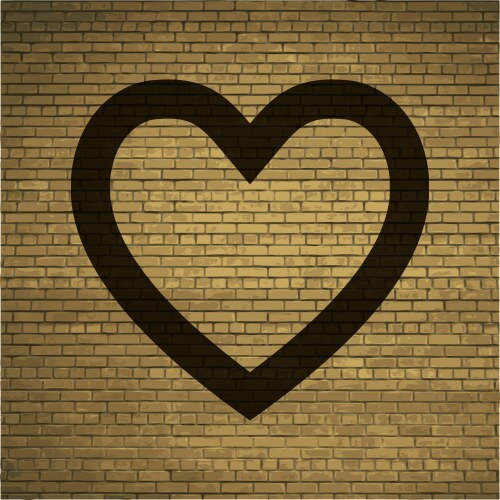 Heart flat modern web button and space for your vector image