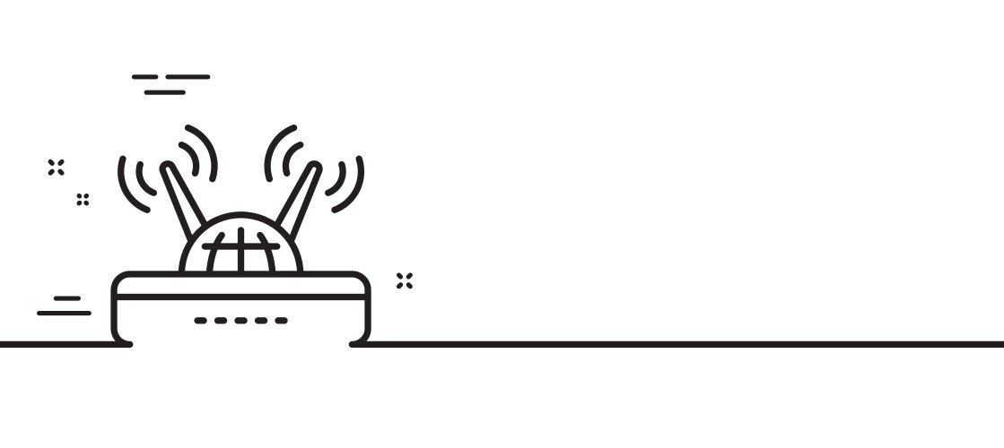 Wifi router line icon computer component sign vektorbild