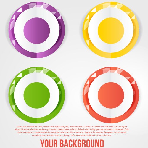 Abstract circles template object web vector image