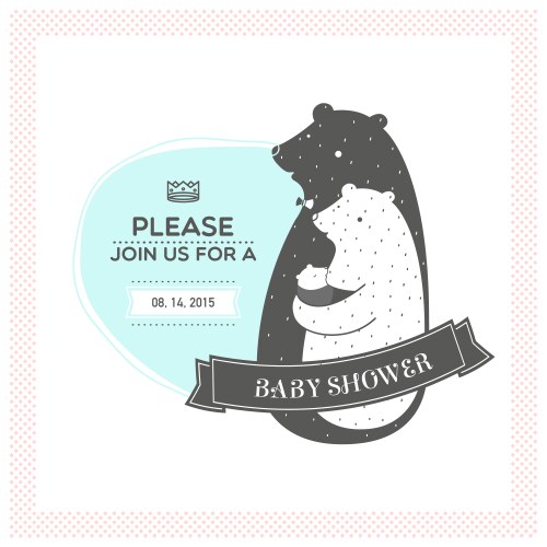 Baby shower invitation Vector Image