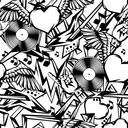 Rock and roll emblems Royalty Free Vector Image