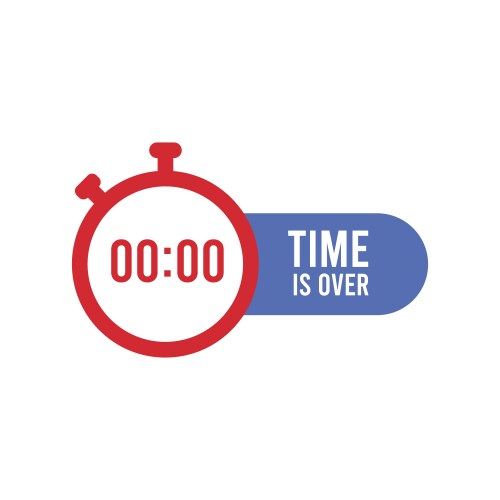 Clock with message time is over symbol vector image