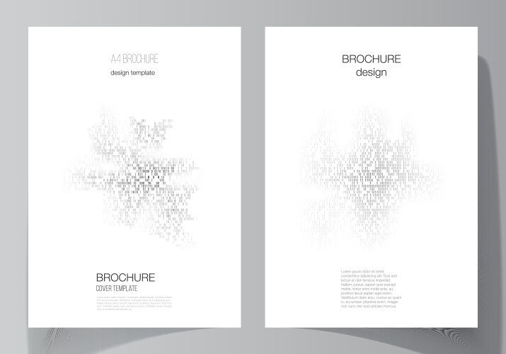 Layout of a4 format cover mockups design vector image