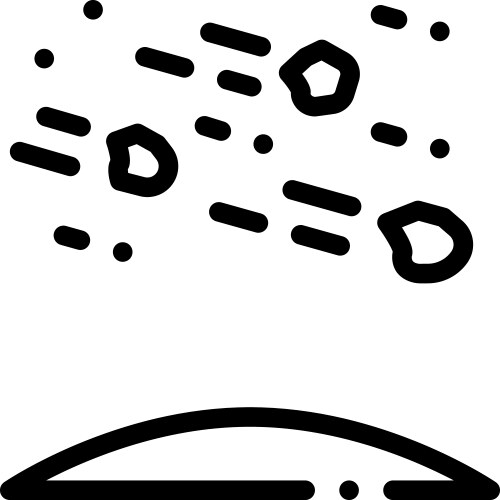 Meteor icon thin linear style design isolated vector image
