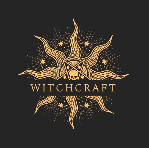 Occult witchcraft and satanic evil magic icon Vector Image