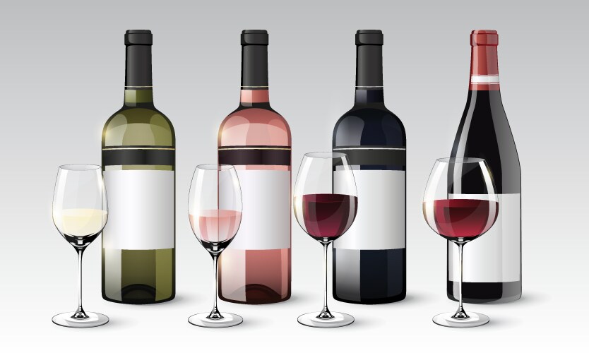 Wine bottles Royalty Free Vector Image - VectorStock