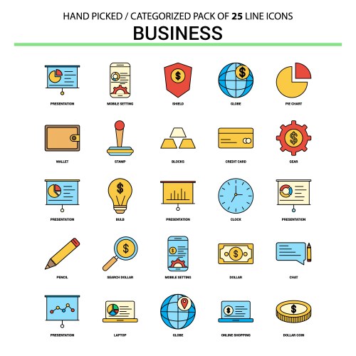 Home automation flat line icon set - business – Royalty-Free Vector ...