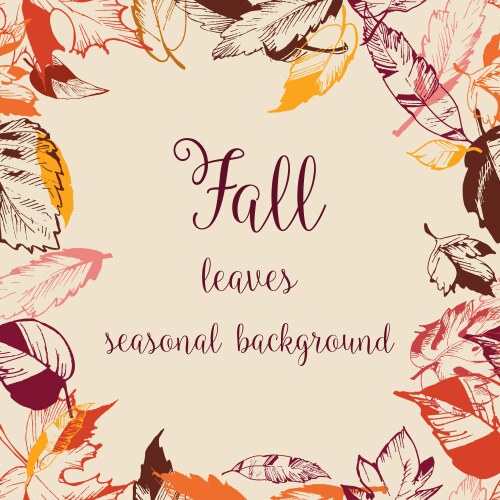 Fall leaves border Royalty Free Vector Image - VectorStock