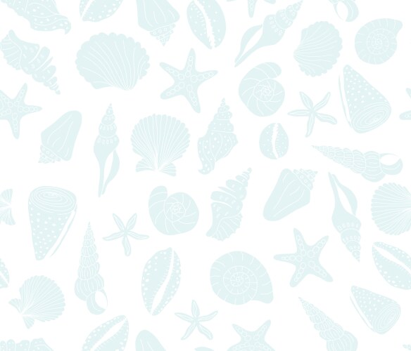 Seashells seamless background blue on white – Royalty-Free Vector ...